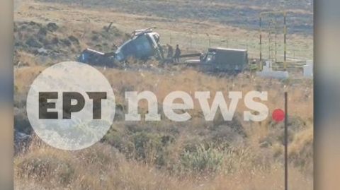 Πτώση στρατιωτικού ελικοπτέρου στην Κάλυμνο